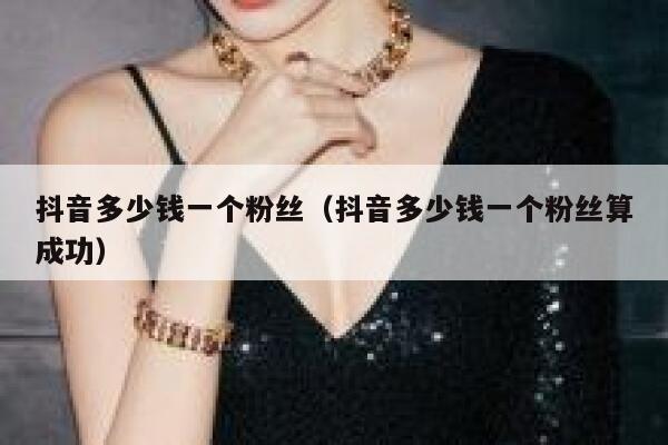 抖音多少钱一个粉丝（抖音多少钱一个粉丝算成功） 第1张