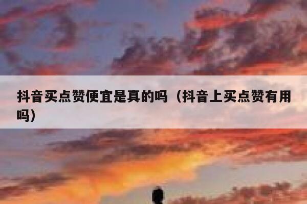 抖音买点赞便宜是真的吗（抖音上买点赞有用吗） 第1张