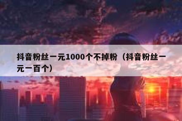 抖音粉丝一元1000个不掉粉(抖音粉丝一元一百个) 第1张 抖音粉丝一元1000个不掉粉(抖音粉丝一元一百个) 第1张
