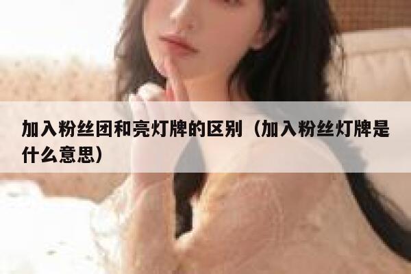 加入粉丝团和亮灯牌的区别（加入粉丝灯牌是什么意思） 第1张