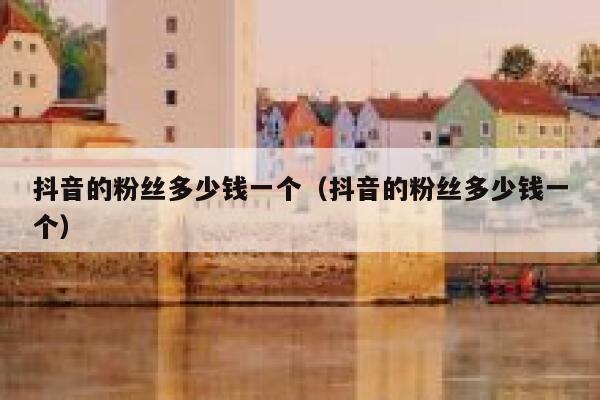 抖音的粉丝多少钱一个（抖音的粉丝多少钱一个） 第1张