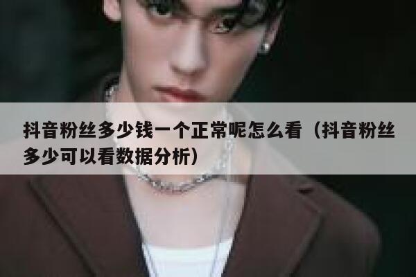 抖音粉丝多少钱一个正常呢怎么看（抖音粉丝多少可以看数据分析） 第1张