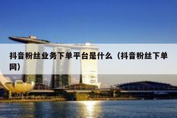 抖音粉丝业务下单平台是什么（抖音粉丝下单网） 第1张