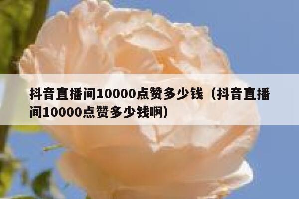 抖音直播间10000点赞多少钱（抖音直播间10000点赞多少钱啊） 第1张
