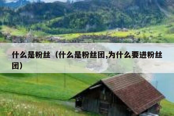 什么是粉丝（什么是粉丝团,为什么要进粉丝团） 第1张