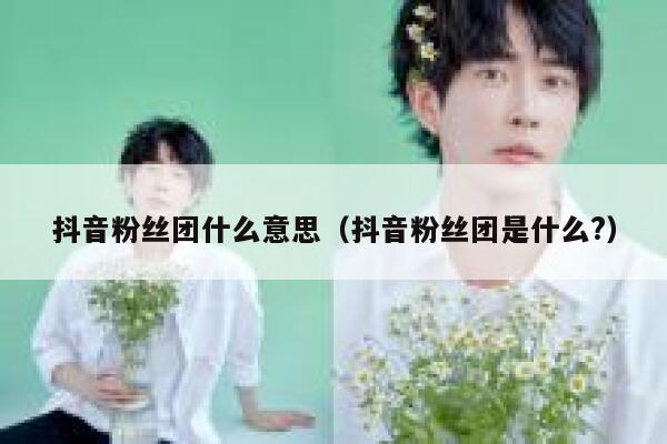 抖音粉丝团什么意思(抖音粉丝团是什么?) 第1张 抖音粉丝团什么意思(抖音粉丝团是什么?) 第1张