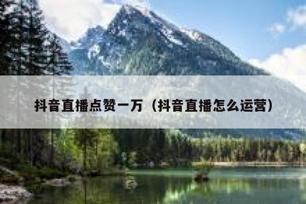 抖音直播点赞一万(抖音直播怎么运营) 第1张 抖音直播点赞一万(抖音直播怎么运营) 第1张