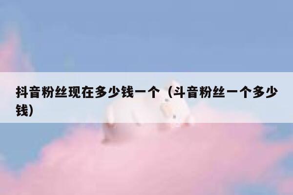 抖音粉丝现在多少钱一个(斗音粉丝一个多少钱) 第1张 抖音粉丝现在多少钱一个(斗音粉丝一个多少钱) 第1张