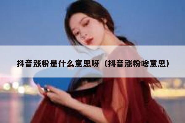 抖音涨粉是什么意思呀（抖音涨粉啥意思） 第1张