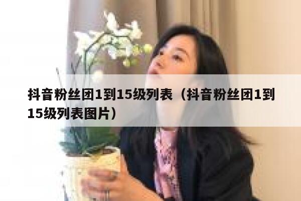 抖音粉丝团1到15级列表（抖音粉丝团1到15级列表图片） 第1张