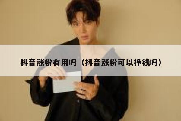 抖音涨粉有用吗（抖音涨粉可以挣钱吗） 第1张