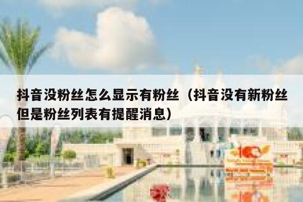 抖音没粉丝怎么显示有粉丝（抖音没有新粉丝但是粉丝列表有提醒消息） 第1张