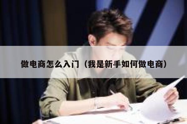 做电商怎么入门（我是新手如何做电商） 第1张