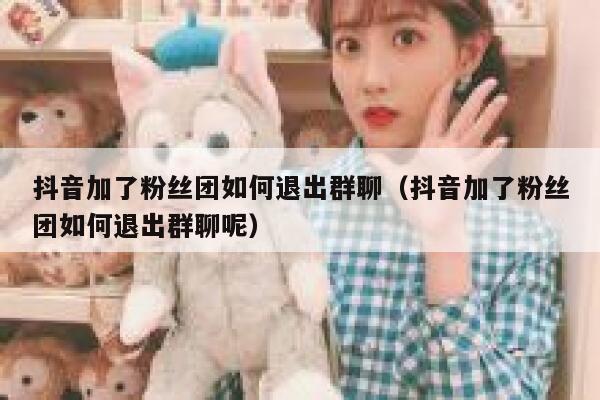 抖音加了粉丝团如何退出群聊（抖音加了粉丝团如何退出群聊呢） 第1张