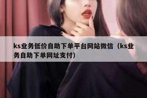 ks业务低价自助下单平台网站微信（ks业务自助下单网址支付） 第1张