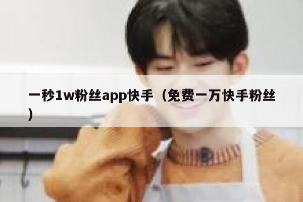 一秒1w粉丝app快手（免费一万快手粉丝） 第1张