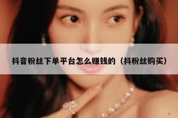 抖音粉丝下单平台怎么赚钱的（抖粉丝购买） 第1张
