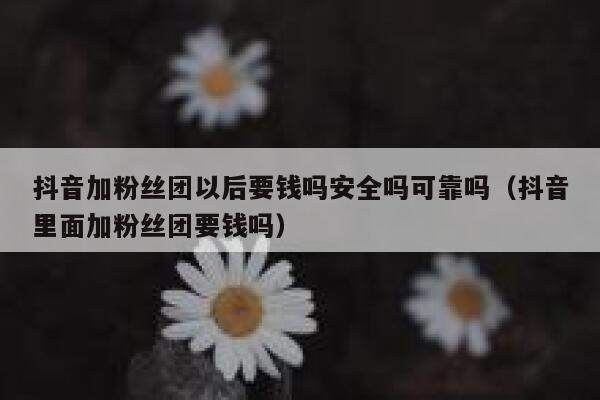 抖音加粉丝团以后要钱吗安全吗可靠吗（抖音里面加粉丝团要钱吗） 第1张