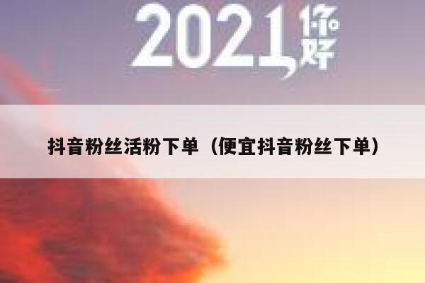 抖音粉丝活粉下单（便宜抖音粉丝下单） 第1张