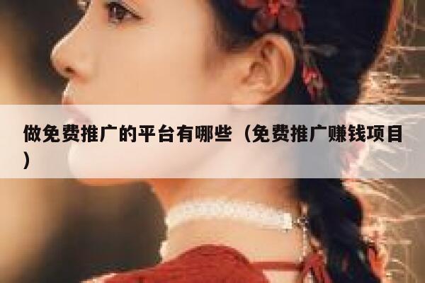 做免费推广的平台有哪些（免费推广赚钱项目） 第1张
