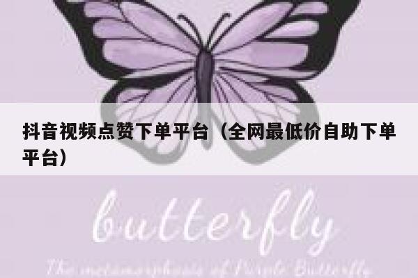 抖音视频点赞下单平台（全网最低价自助下单平台） 第1张