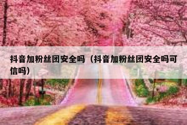 抖音加粉丝团安全吗（抖音加粉丝团安全吗可信吗） 第1张