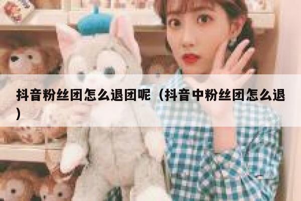 抖音粉丝团怎么退团呢（抖音中粉丝团怎么退） 第1张