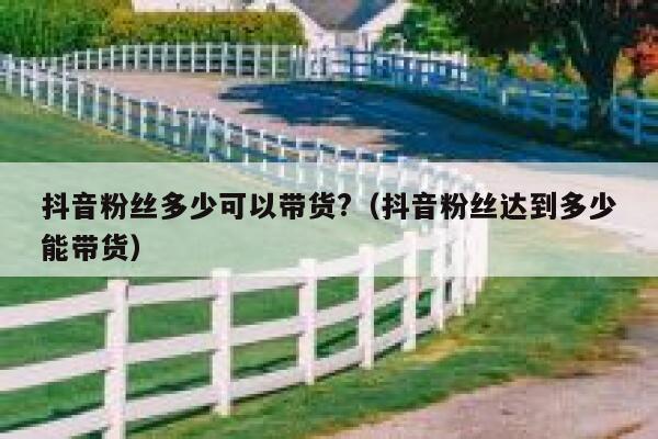 抖音粉丝多少可以带货?（抖音粉丝达到多少能带货） 第1张