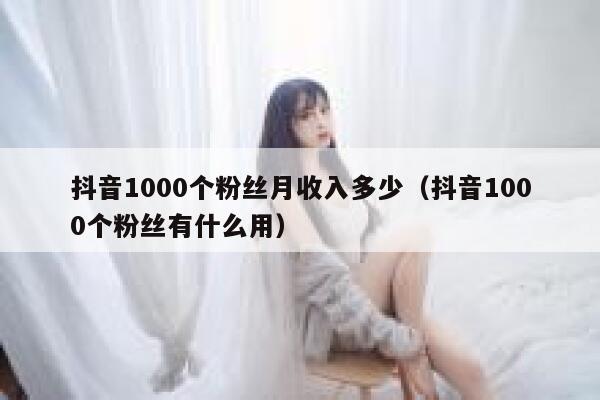 抖音1000个粉丝月收入多少（抖音1000个粉丝有什么用） 第1张