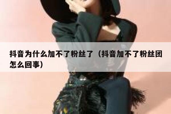 抖音为什么加不了粉丝了（抖音加不了粉丝团怎么回事） 第1张