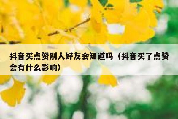 抖音买点赞别人好友会知道吗（抖音买了点赞会有什么影响） 第1张