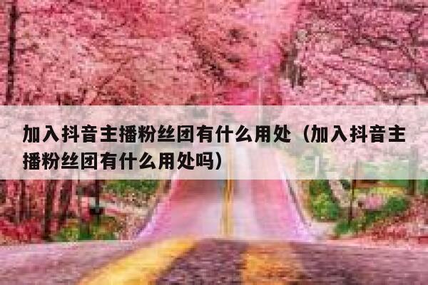 加入抖音主播粉丝团有什么用处（加入抖音主播粉丝团有什么用处吗） 第1张