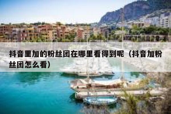 抖音里加的粉丝团在哪里看得到呢（抖音加粉丝团怎么看） 第1张