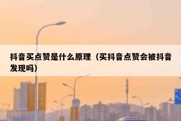 抖音买点赞是什么原理（买抖音点赞会被抖音发现吗） 第1张