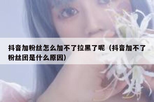 抖音加粉丝怎么加不了拉黑了呢（抖音加不了粉丝团是什么原因） 第1张
