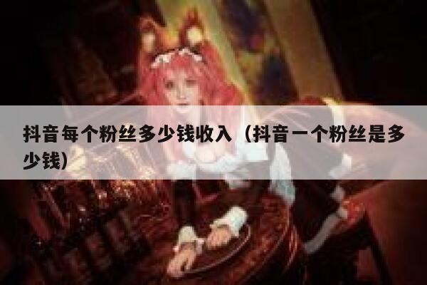 抖音每个粉丝多少钱收入（抖音一个粉丝是多少钱） 第1张