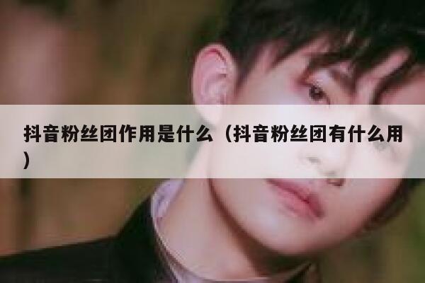 抖音粉丝团作用是什么（抖音粉丝团有什么用） 第1张