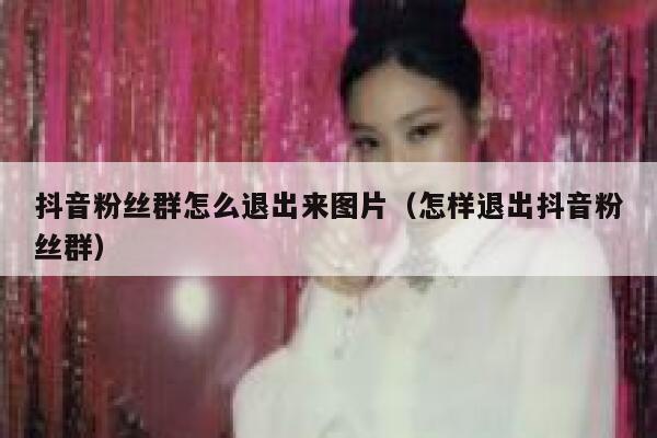 抖音粉丝群怎么退出来图片（怎样退出抖音粉丝群） 第1张