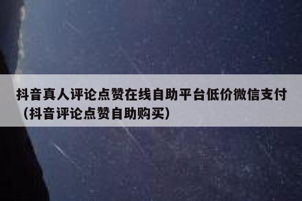 抖音真人评论点赞在线自助平台低价微信支付（抖音评论点赞自助购买） 第1张