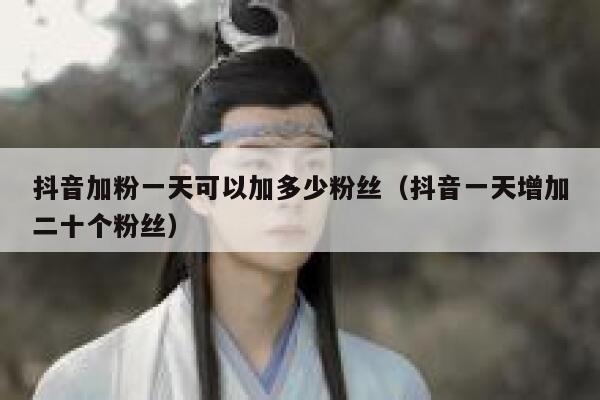 抖音加粉一天可以加多少粉丝（抖音一天增加二十个粉丝） 第1张