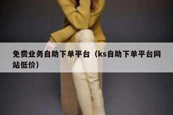 免费业务自助下单平台（ks自助下单平台网站低价） 第1张