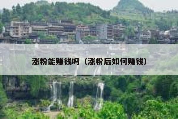 涨粉能赚钱吗（涨粉后如何赚钱） 第1张