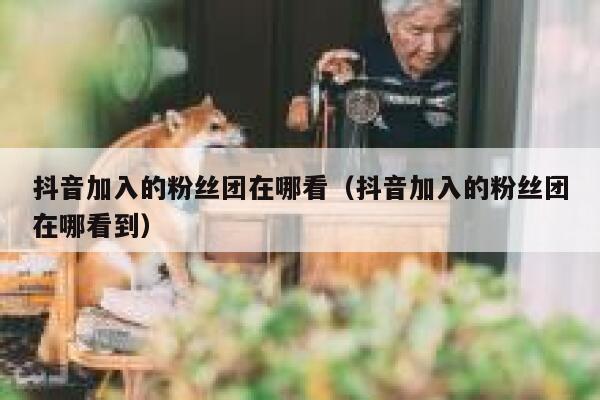抖音加入的粉丝团在哪看（抖音加入的粉丝团在哪看到） 第1张