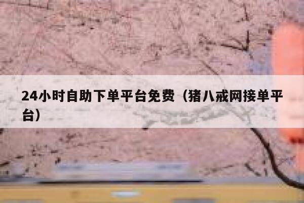 24小时自助下单平台免费（猪八戒网接单平台） 第1张
