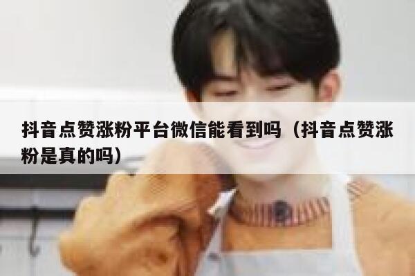 抖音点赞涨粉平台微信能看到吗（抖音点赞涨粉是真的吗） 第1张