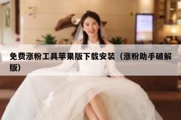 免费涨粉工具苹果版下载安装（涨粉助手破解版） 第1张