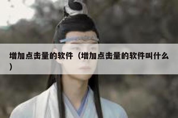 增加点击量的软件（增加点击量的软件叫什么） 第1张
