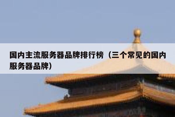 国内主流服务器品牌排行榜（三个常见的国内服务器品牌） 第1张
