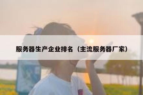 服务器生产企业排名（主流服务器厂家） 第1张