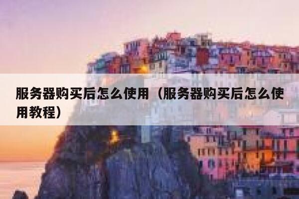 服务器购买后怎么使用（服务器购买后怎么使用教程） 第1张
